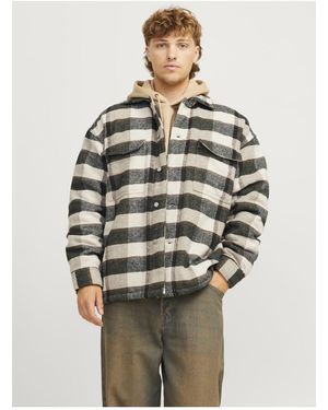 Jack & Jones Overshirt Locker Geschnittenes Overshirt Für Herren - Weiß