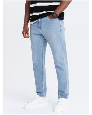 Ombre Jeanshose Carrot Fit Mit Dezenter Abnutzung Hellblau V2 Xxl Für Herren