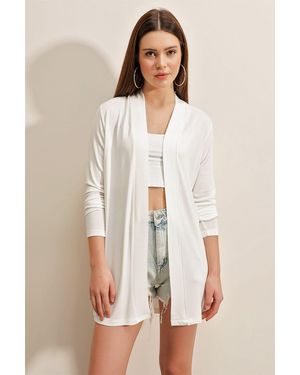 Bigdart 5887 Saisonale Dünne Strickjacke – Für Damen - Natur