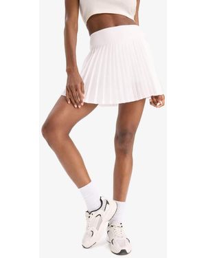 Defacto Fit Standard Fit Faltenrock Mit Leggings E3361Ax25Sm Für Damen - Weiß