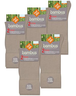 Nur die Freizeitsocken Komfortbund Socken Viskose Socken Strumpf Strümpfe Für Herren - Natur