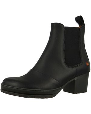 Art Leder Stiefelette Ankle Boot Camden 1235 Für Damen - Schwarz