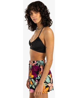 Billabong Kurzer Rock Mit Hoher Taille – Sol Searcher Collection, Vi Fabric Für Damen - Schwarz