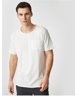 Koton T-Shirt 3Sam10281Hk Für Herren - Weiß