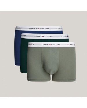 Tommy Hilfiger 3P Trunk Boxershorts - Grün