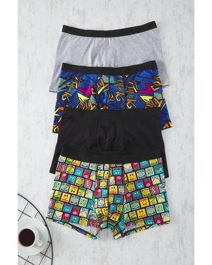Trendyol Mehrfarbiges 4Er-Pack Elastics Series-Flat-Boxershorts: Für Herren