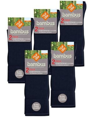 Nur die Freizeitsocken Komfortbund Socken Viskose Socken Strumpf Strümpfe Für Herren - Blau