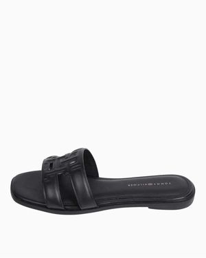 Tommy Hilfiger Flache Mule-Sandalen Mit Logo-Riemen Für Damen - Weiß