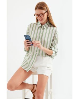 Bigdart Hemd Aus Leichtem Satin Modell 3964 Für Damen - Grün