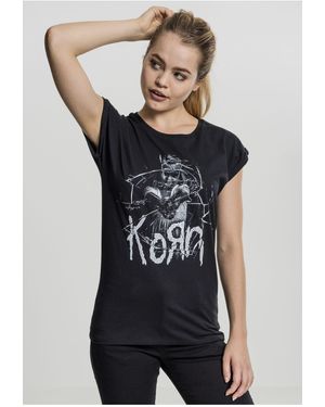 Merchcode Ladies Korn Cracked Glass T-Shirt Für Damen - Schwarz