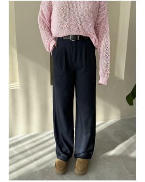 My Blog Marineblaue Palazzo-Hose Mit Idole-Gürtel – 3510 Für Damen