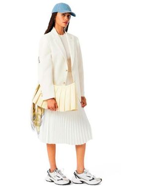 Lacoste Baumwoll-Denim-Cap - Weiß