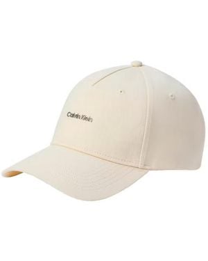 Calvin Klein Verstellbare Baumwoll-Twill-Kappe Mit Uv-Schutz - Natur
