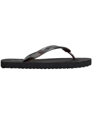 Calvin Klein Arwa Metallic-Flip-Flops - Schwarz