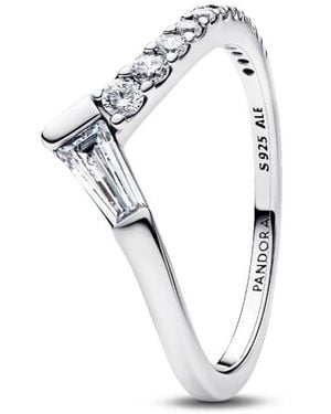 PANDORA Anello Tiara Baguette Con Pavé 195085C01 - Metallizzato