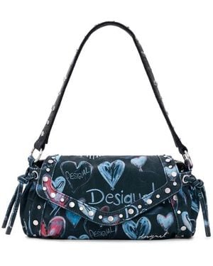 Desigual Borsa Media Per Graffiti - Blu