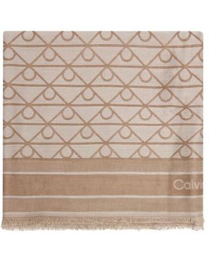 Calvin Klein Sciarpa Quadrata Jacquard - Neutro