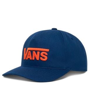 Vans Vn000Qahfob1 Drop V Logo Cap - Blau