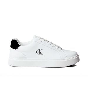 Calvin Klein Leder-Sneaker Mit Markantem Logo - Weiß