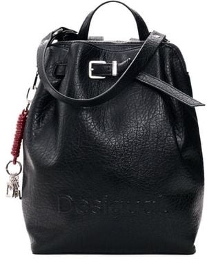 Desigual Zaino Medio Con Mezzo Logo - Nero