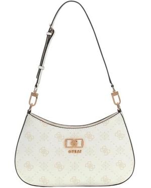 Guess Borsa A Tracolla Con Cerniera Superiore E Logo Emelie - Neutro