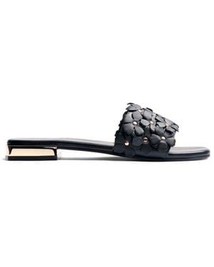Gioseppo Gatundu Mules-Sandalen Aus Leder Mit Blumenmuster - Blau