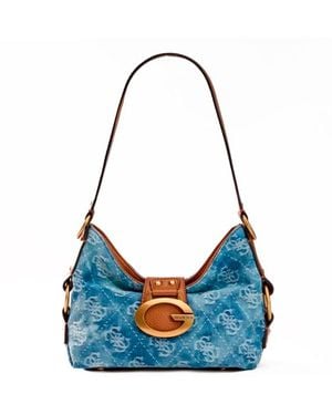 Guess Camden Mini-Schultertasche - Blau