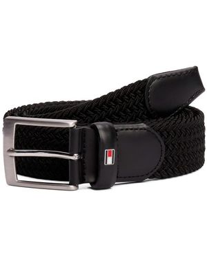 Tommy Hilfiger Cintura Elastica Intrecciata - Nero