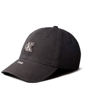 Calvin Klein Kappe Mit Gesticktem Logo Aus Gewaschenem Canvas - Schwarz