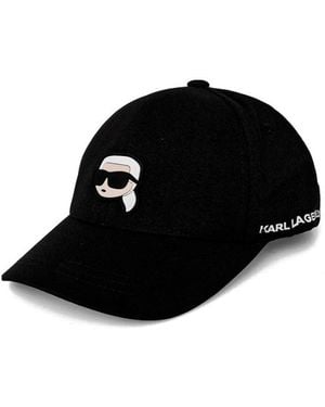 KARL LAGERFELD Kappe Mit Markenlogo - Schwarz