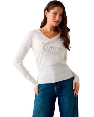 Guess Giacche Di Maglia E Pullover - Bianco