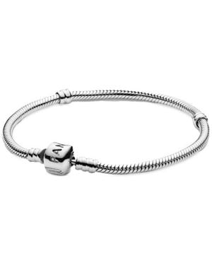 PANDORA Moments Schlangenkettenarmband Mit Zylinderverschluss 594593C00 - Braun