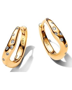 PANDORA Orecchini A Cerchio Dalla Forma Organica Con Gemme Incastonate 264663C01 - Metallizzato