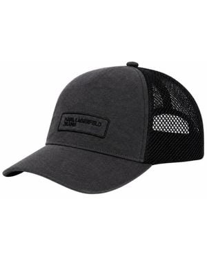 KARL LAGERFELD Trucker-Kappe Aus Denim - Schwarz