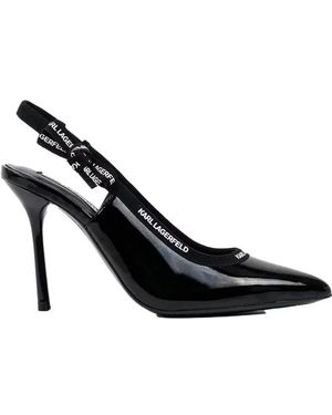 KARL LAGERFELD Sarabande-Band-Sling-Absatzschuh - Schwarz
