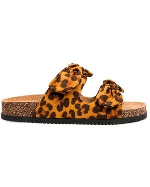 Verbenas Rain Micro Leopard Sandale - Braun