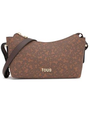 Tous Bandolera Mediana Marrón Kaos Mini Lines - Marrone