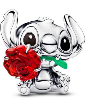 PANDORA Ciondolo Stitch Con Rosa - Rosso