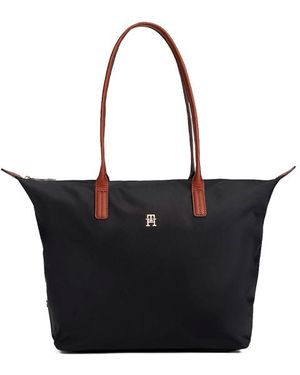 Tommy Hilfiger Borsa Tote Con Monogramma Th - Nero