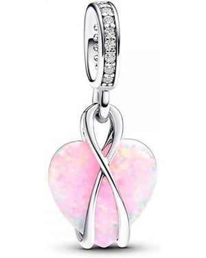 PANDORA Ciondolo A Forma Di Cuore Opalescente Mamma 793202C01 - Rosa