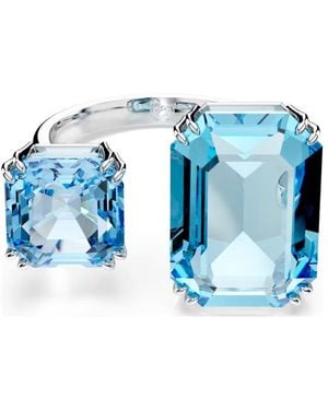 Swarovski Anello Aperto Del Millennio - Blu