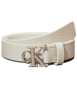Calvin Klein Ledergürtel Mit Logo - Grau
