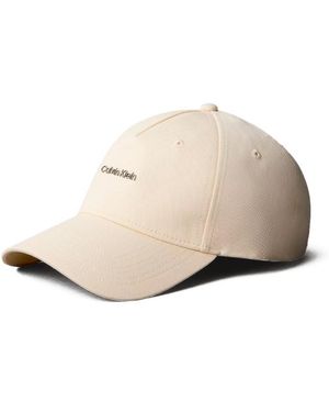 Calvin Klein Baumwoll-Twill-Kappe Mit Logo - Natur
