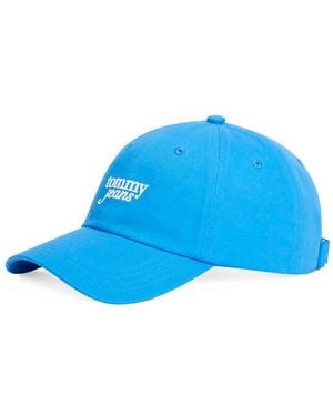 Tommy Hilfiger Cappellino Da Baseball Con Logo Ricamato - Blu