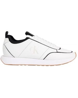 Calvin Klein Retro Runner Sock Patch Schuh - Weiß