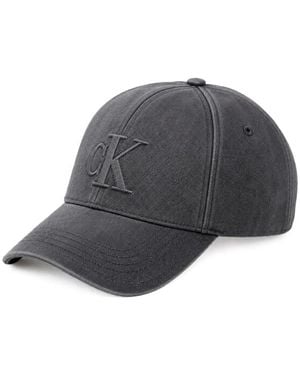 Calvin Klein Saisonale Denim-Logo-Cap - Grau