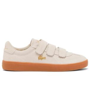 Lacoste Baseshot Pro Strap Wildleder-Sneaker - Weiß