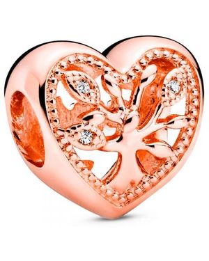 PANDORA Ciondolo A Cuore Albero Famiglia Traforato 788826C01 - Arancione