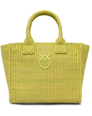 Pinko Mini Borsa Shopper Da Spiaggia - Giallo