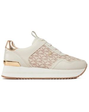 Michael Kors Raina Sneaker Mit Logo Und Plateau - Natur